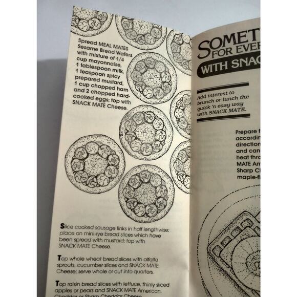 Vintage Cook Book Snack Mate Cheese Spread Quick'n Easy Ideas (bb2) - Picture 8 of 8